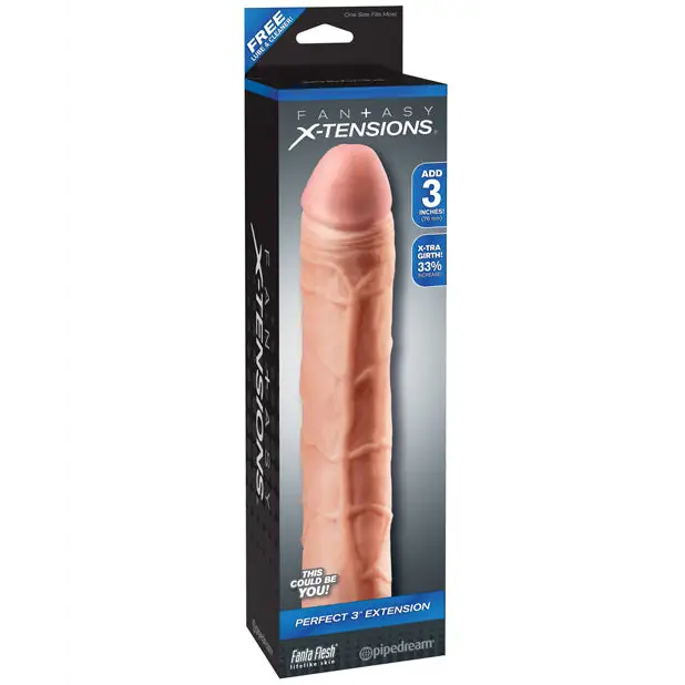 Fantasy X-tensions Perfect 3’’ Extension - Flesh - Penis Enhancement