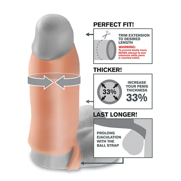 Fantasy X-tensions Real Feel Enhancer XL - Flesh - Penis Enhancement