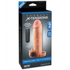 Fantasy X-tensions Vibrating Real Feel 2’’ Extension w/Ball Strap - Flesh - Penis Enhancement