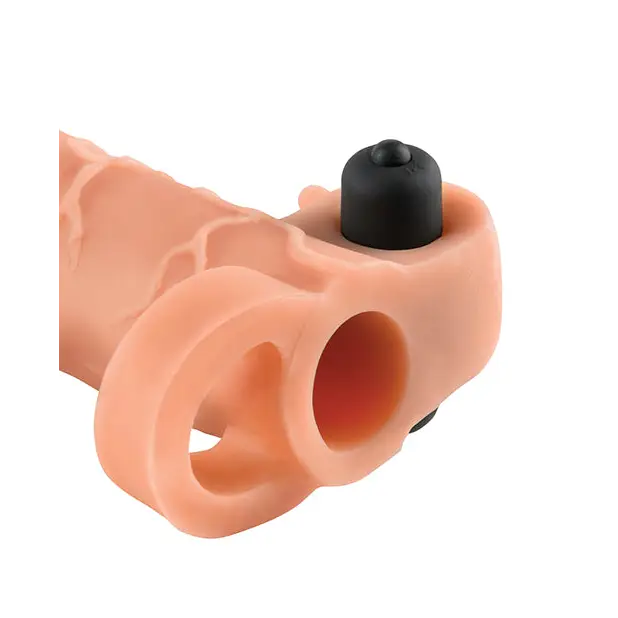Fantasy X-tensions Vibrating Real Feel 2’’ Extension w/Ball Strap - Flesh - Penis Enhancement