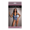 Fashion Mesh Cop Teddy w/Attached Garters Blue O/S - Costumes