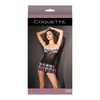 Fashion Mesh/Stretch Knit Schoolgirl Chemise Black/Red O/S - Costumes