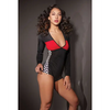 Fashion Stretch Knit Race Car Romper Black/Red O/S - Costumes