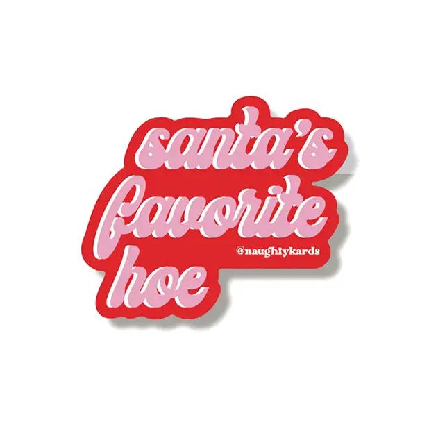 Fav Hoe Holiday Sticker - Pack of 3