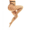 Fenced Net Pantyhose Black QN - Lingerie - Plus/Queen - Packaged
