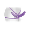 Fetish Fantasy Elite Vibrating Double Delight Strap On - Purple - Strap Ons