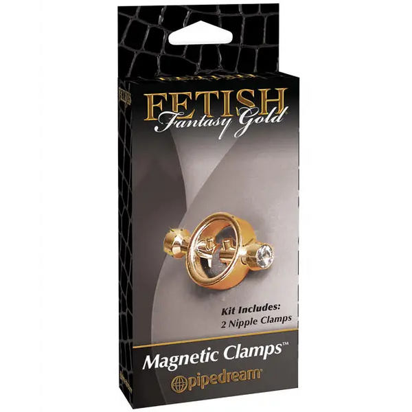 Fetish Fantasy Gold Magnetic Nipple Clamps - Gold - Bondage Blindfolds & Restraints