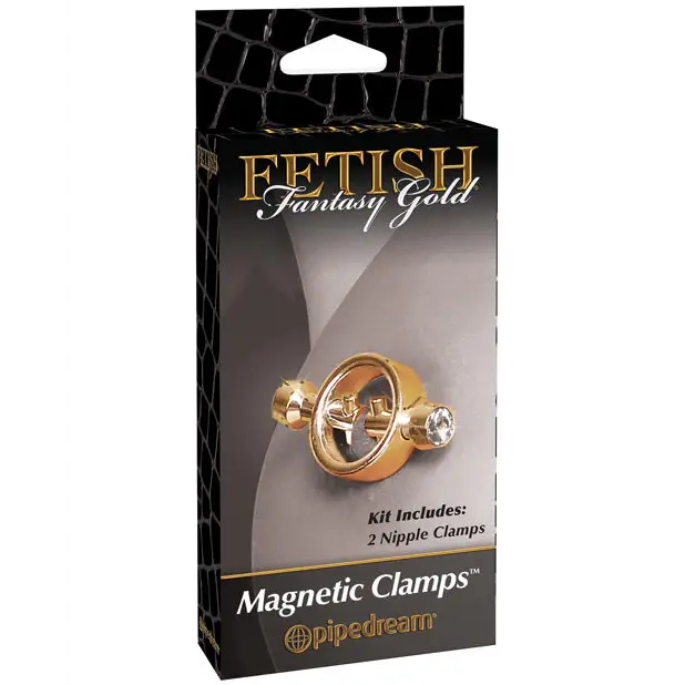 Fetish Fantasy Gold Magnetic Nipple Clamps - Gold - Bondage Blindfolds & Restraints