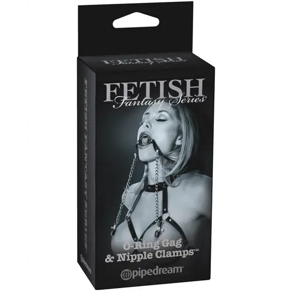 Fetish Fantasy Limited Edition O-Ring Gag & Nipple Clamps - Bondage Blindfolds & Restraints