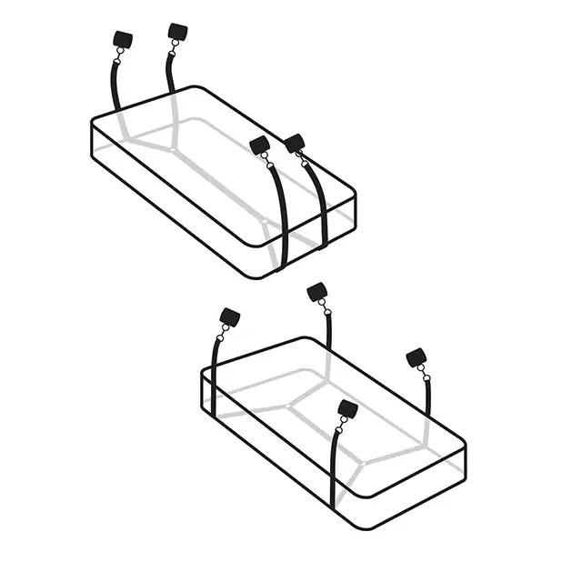 Fetish Fantasy Limited Edition Wraparound Mattress Restraints - Black - Bondage Blindfolds & Restraints