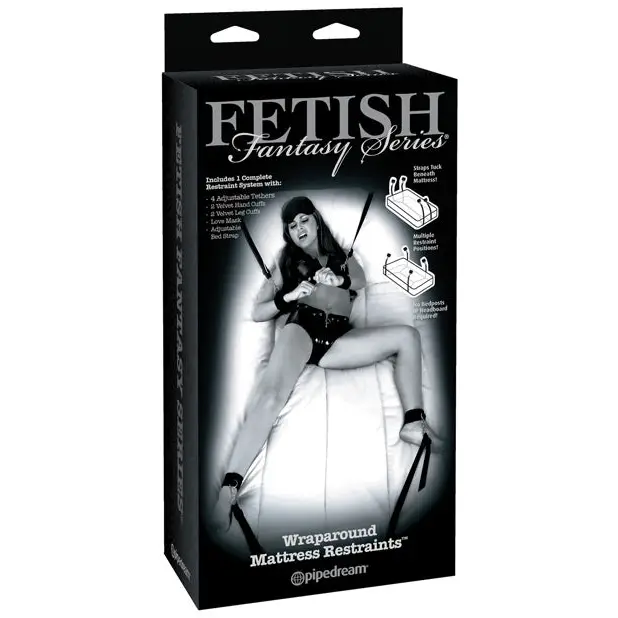 Fetish Fantasy Limited Edition Wraparound Mattress Restraints - Black - Bondage Blindfolds & Restraints