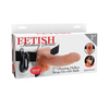 Fetish Fantasy Series 7’’ Vibrating Hollow Strap On w/Balls - Flesh - Strap Ons