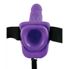 Fetish Fantasy Series 7’’ Vibrating Hollow Strap On w/Balls - Purple - Strap Ons