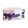 Fetish Fantasy Series 7’’ Vibrating Hollow Strap On w/Balls - Purple - Strap Ons