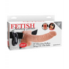 Fetish Fantasy Series 9’’ Vibrating Hollow Strap On w/Balls - Flesh - Strap Ons