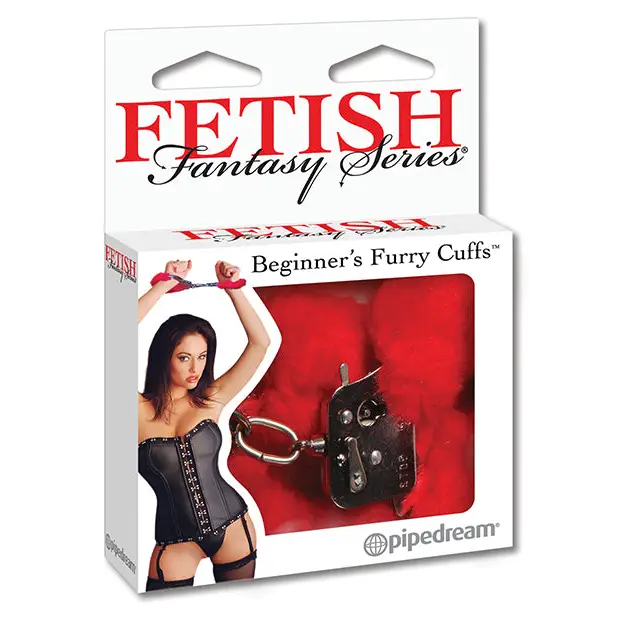 Fetish Fantasy Series Beginner’s Furry Cuffs - Red - Bondage Blindfolds & Restraints