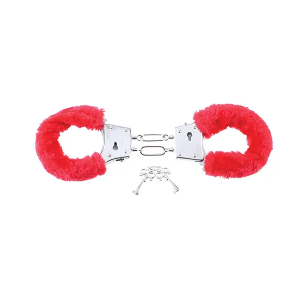 Fetish Fantasy Series Beginner’s Furry Cuffs - Red - Bondage Blindfolds & Restraints
