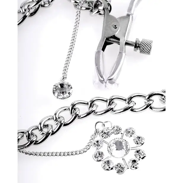 Fetish Fantasy Series Crystal Nipple Clamps - Bondage Blindfolds & Restraints