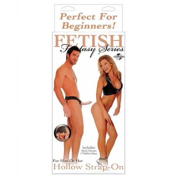 Fetish Fantasy Series for Him or Her Hollow Strap-On - Flesh - Strap Ons
