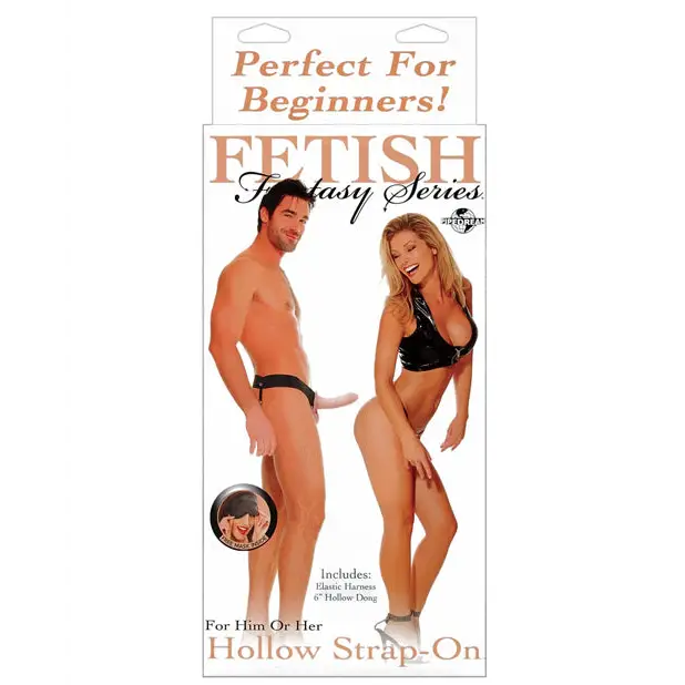 Fetish Fantasy Series for Him or Her Hollow Strap-On - Flesh - Strap Ons