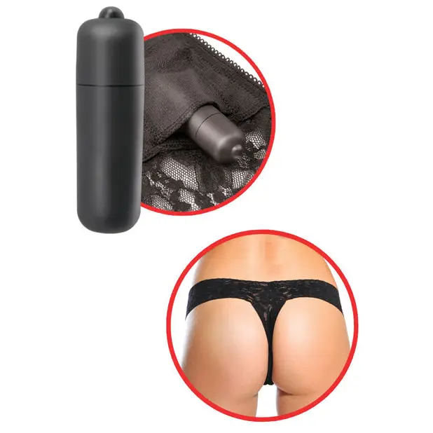 Fetish Fantasy Series Hanky Spank Me Vibrating Panties - Black - Stimulators