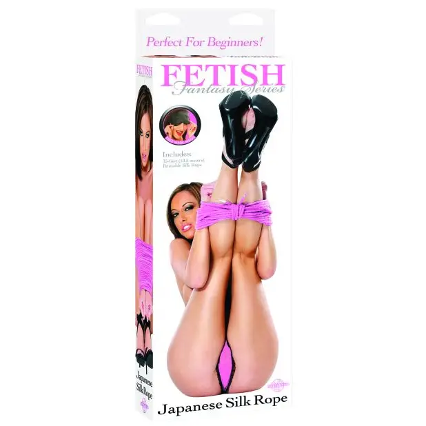 Fetish Fantasy Series Japanese Silk Rope - Pink - Bondage Blindfolds & Restraints
