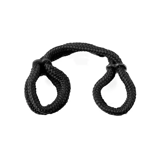 Fetish Fantasy Series Silk Rope Love Cuffs - Black - Bondage Blindfolds & Restraints
