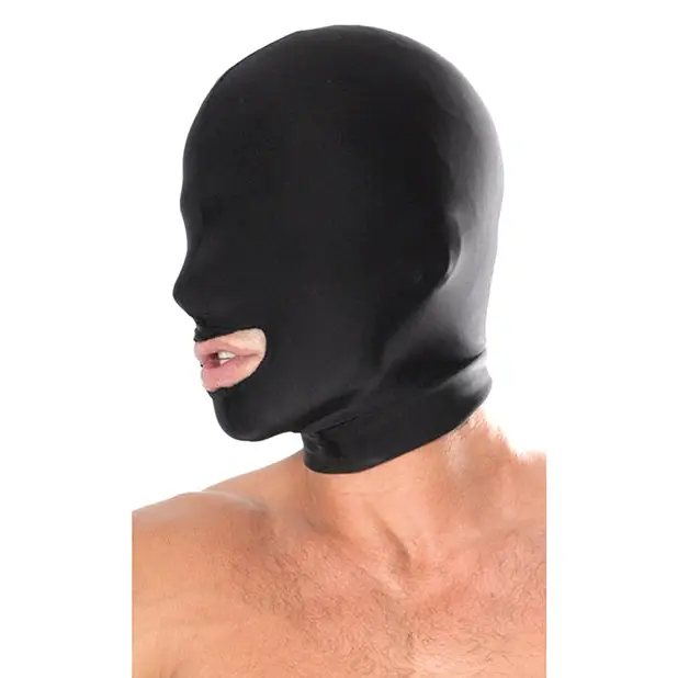 Fetish Fantasy Series Spandex Open Mouth Hood - Bondage Blindfolds & Restraints