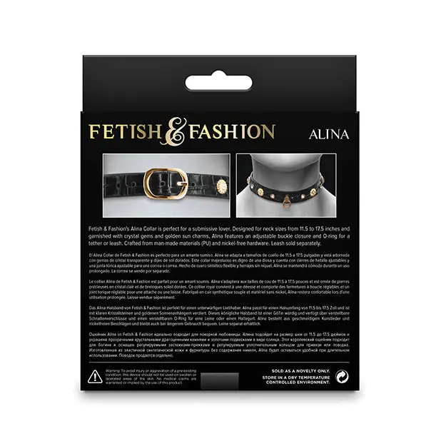 Fetish & Fashion Alina Collar - Black - Bondage Blindfolds & Restraints