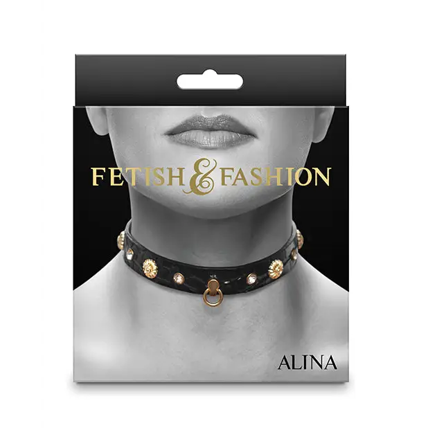 Fetish & Fashion Alina Collar - Black - Bondage Blindfolds & Restraints