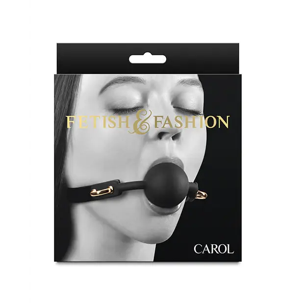 Fetish & Fashion Carol Ball Gag - Black - Bondage Blindfolds & Restraints