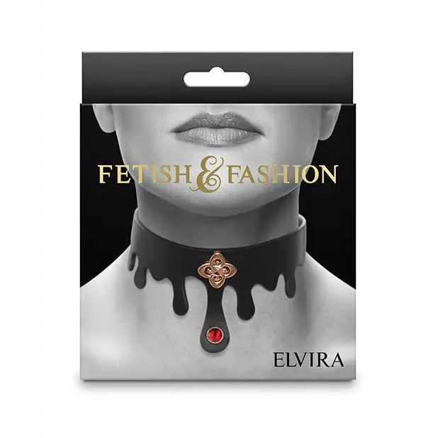 Fetish & Fashion Elvira Collar - Black - Bondage Blindfolds & Restraints