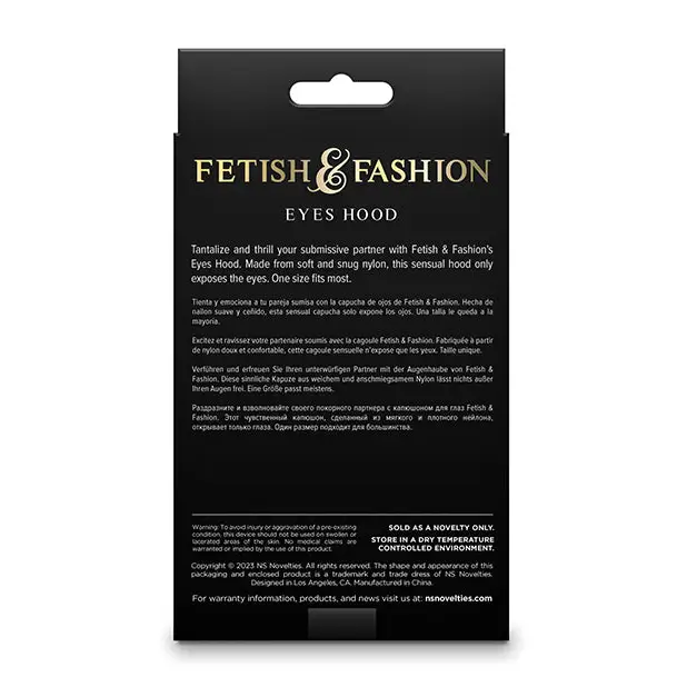 Fetish & Fashion Eyes Hood - White - Bondage Blindfolds & Restraints