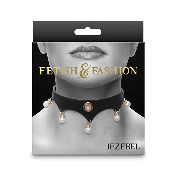 Fetish & Fashion Jezebel Collar - Black - Bondage Blindfolds & Restraints