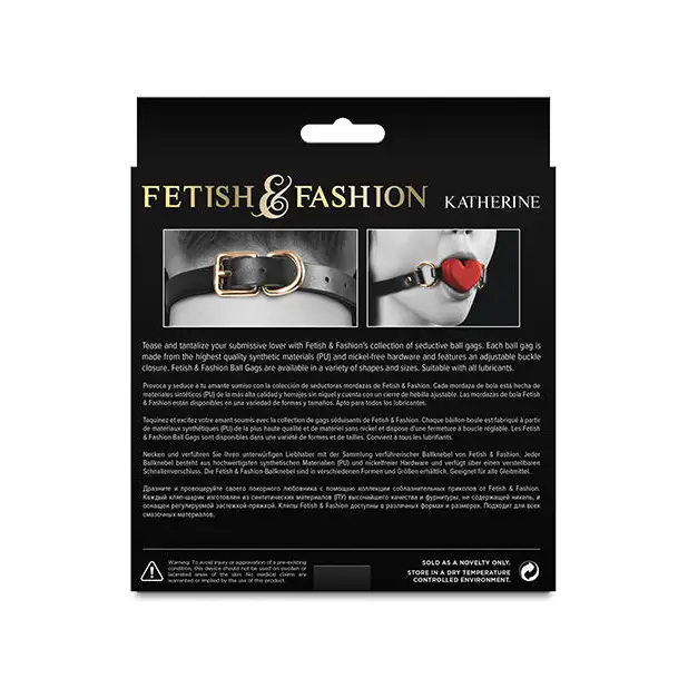 Fetish & Fashion Katherine Ball Gag - Red - Bondage Blindfolds & Restraints