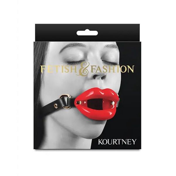 Fetish & Fashion Kourtney Gag - Black/Red - Bondage Blindfolds & Restraints