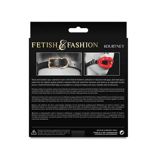 Fetish & Fashion Kourtney Gag - Black/Red - Bondage Blindfolds & Restraints
