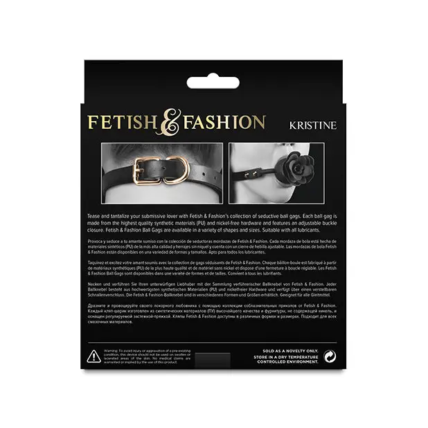 Fetish & Fashion Kristine Ball Gag - Black - Bondage Blindfolds & Restraints