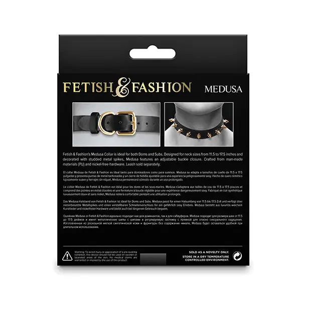 Fetish & Fashion Medusa Collar - Black - Bondage Blindfolds & Restraints