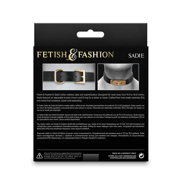 Fetish & Fashion Sadie Collar - Black - Bondage Blindfolds & Restraints