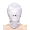 Fetish & Fashion Zippered Mouth Hood - White - Bondage Blindfolds & Restraints