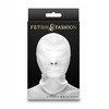 Fetish & Fashion Zippered Mouth Hood - White - Bondage Blindfolds & Restraints