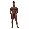 Fetish Jouster Nylon & Spandex Front Ring G-String Black S/M - Lingerie - Packaged