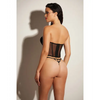 FETISH Rider Vinyl Bustier w/Front Zipper & Panty Black LG - Lingerie - Hanging