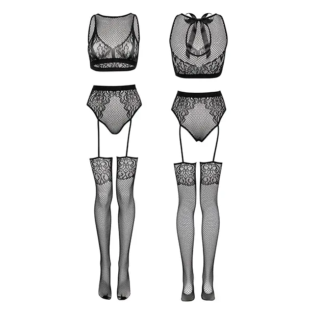 Fifty Shades of Grey Captivate Lacy Bra Set Black O/S - Lingerie - Packaged