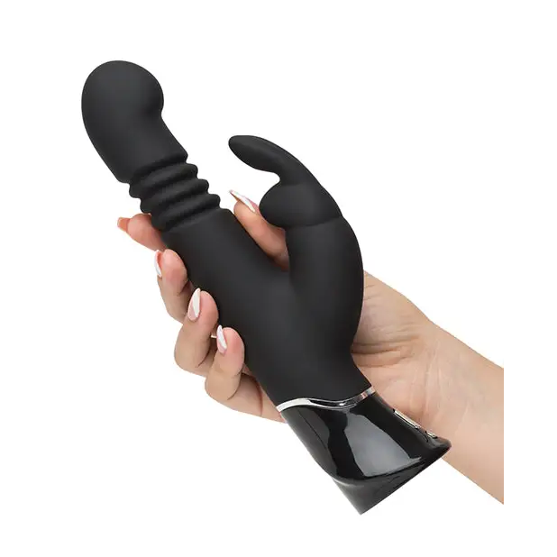 Fifty Shades of Grey Greedy Girl Rechargeable Thrusting G Spot Rabbit Vibrator - Black - Fifty Shades of Grey