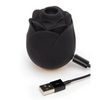 Fifty Shades of Grey Hearts & Flowers Rose Vibrator - Black - Fifty Shades of Grey