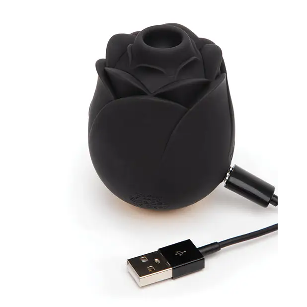 Fifty Shades of Grey Hearts & Flowers Rose Vibrator - Black