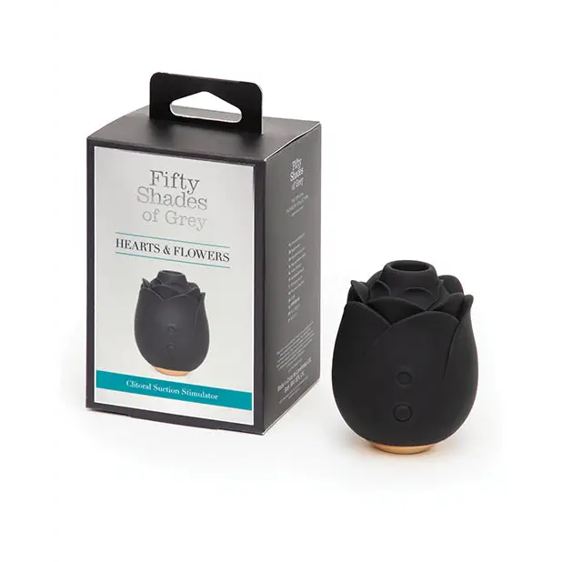 Fifty Shades of Grey Hearts & Flowers Rose Vibrator - Black
