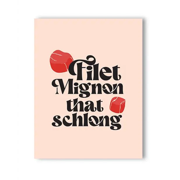 Filet Mignon That Schlong Naughty Greet - Bachelorette & Party Supplies